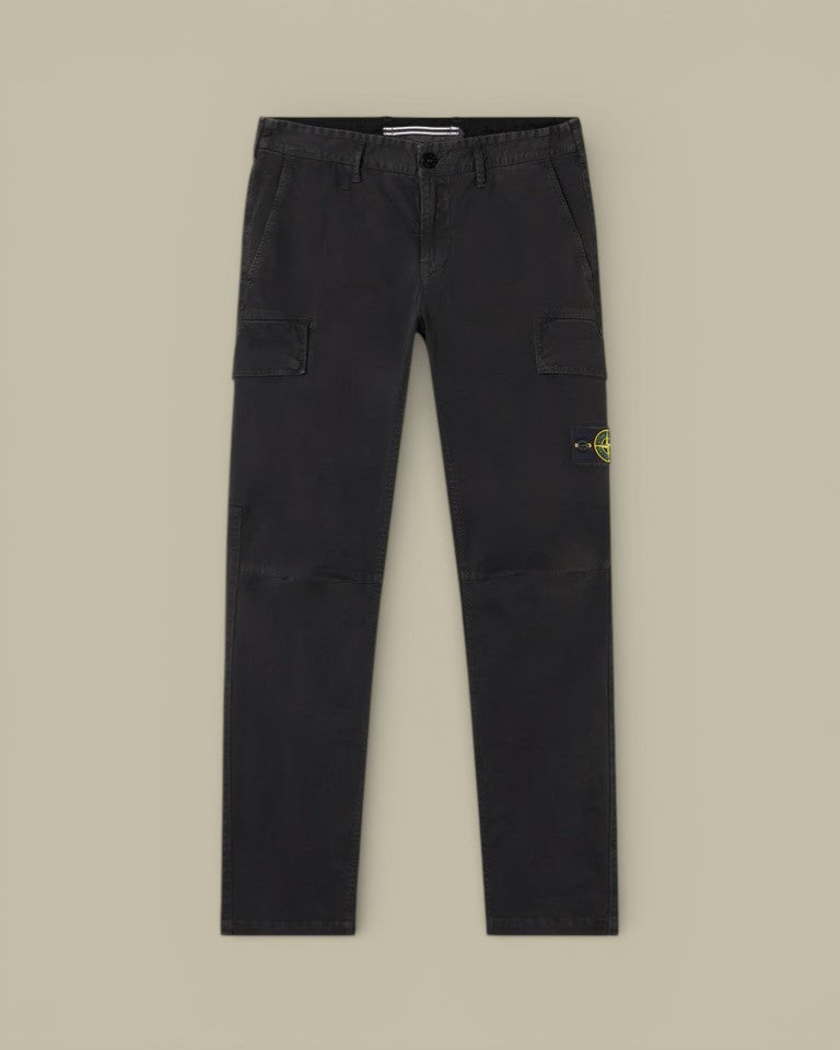 Cargo Stone Island Noir - Stretch Organic - cargo