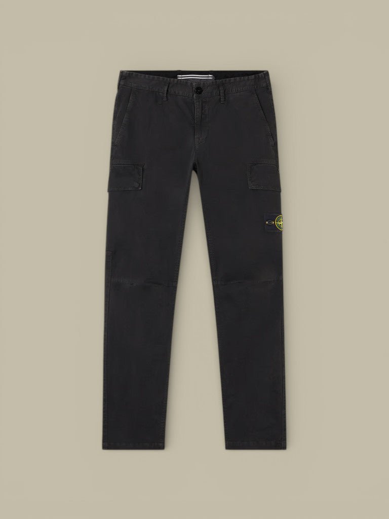 Cargo Stone Island Noir - Stretch Organic - cargo