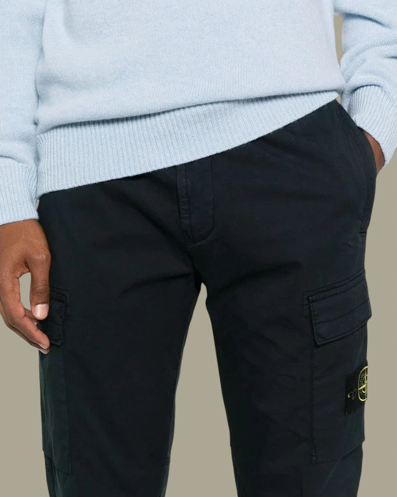 Cargo Stone Island Noir - SUPIMA - pantalon