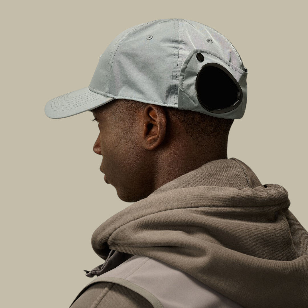 Casquette C.P. Company Goggle Bleu - Chrome - R - casquette