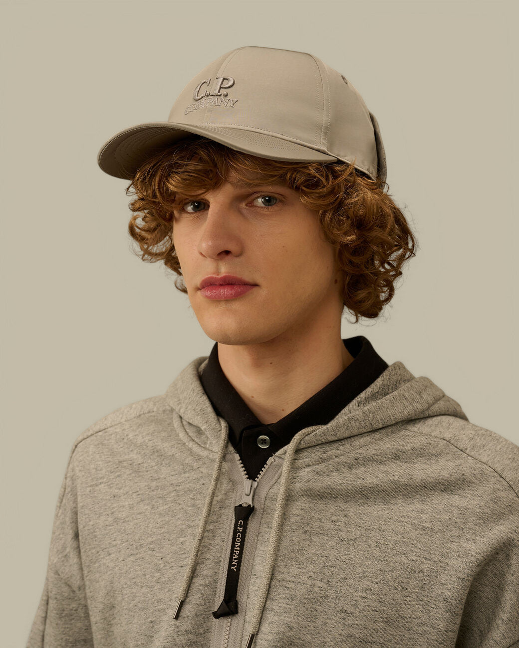 Casquette C.P. Company Noir - Chrome-R Goggle Cap C.P. Company