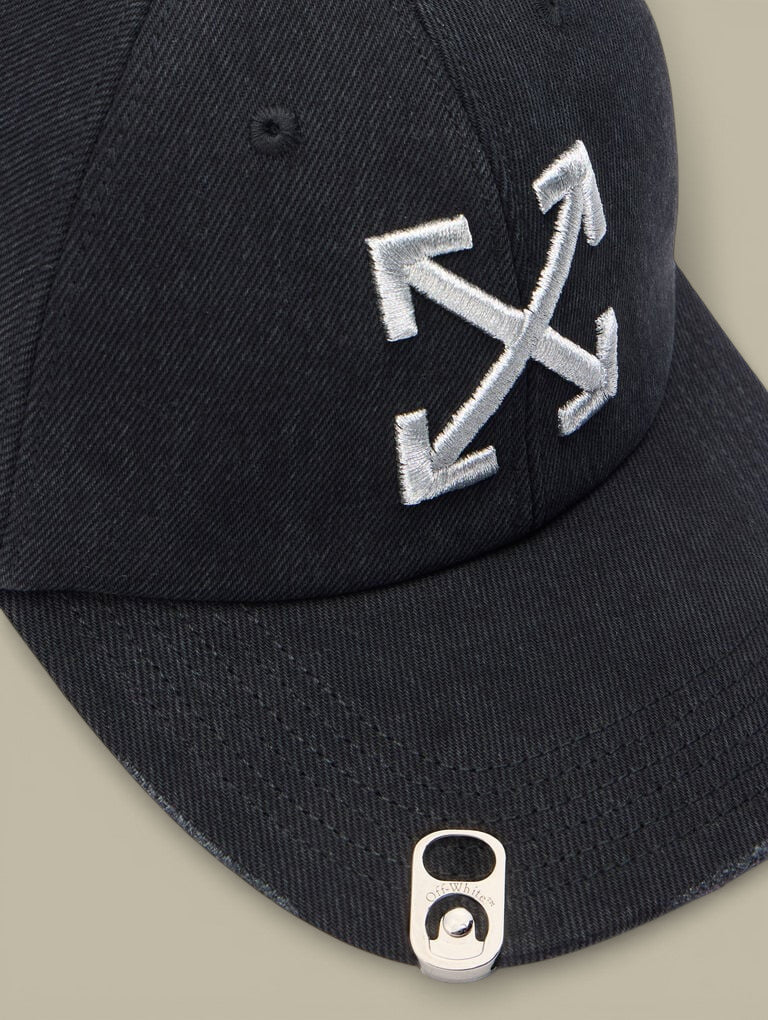 Casquette Off - White DENIM WASHED BASEBALL Noir - casquette