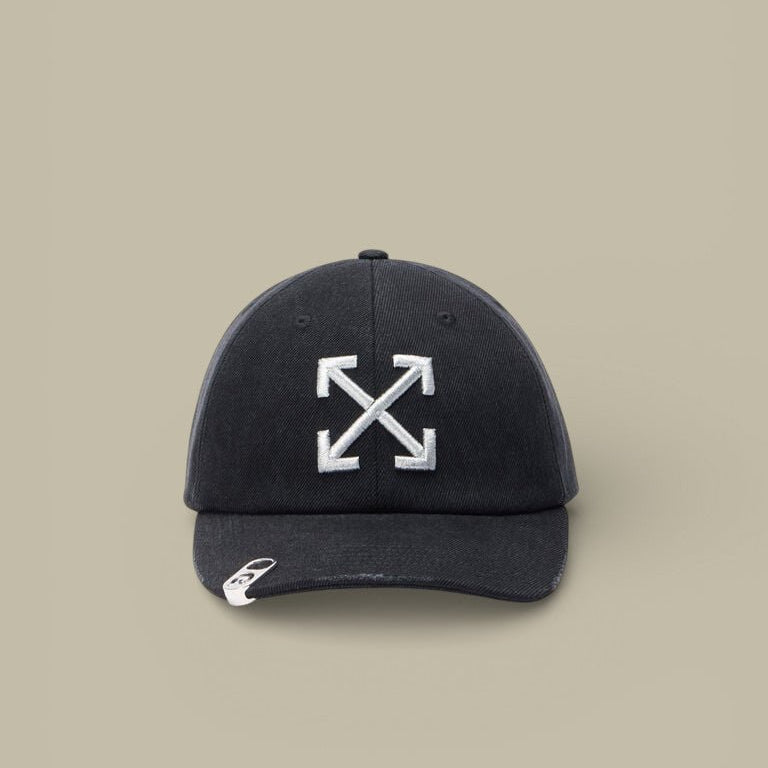 Casquette Off - White DENIM WASHED BASEBALL Noir - casquette
