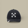 Casquette Off - White DENIM WASHED BASEBALL Noir - casquette