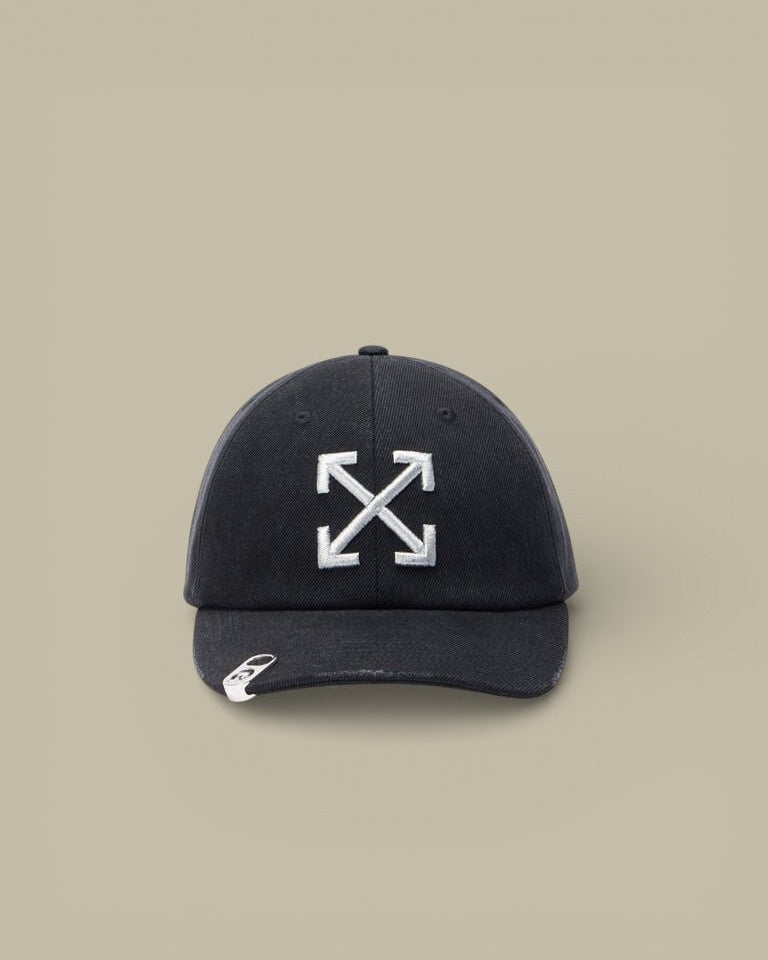 Casquette Off - White DENIM WASHED BASEBALL Noir - casquette