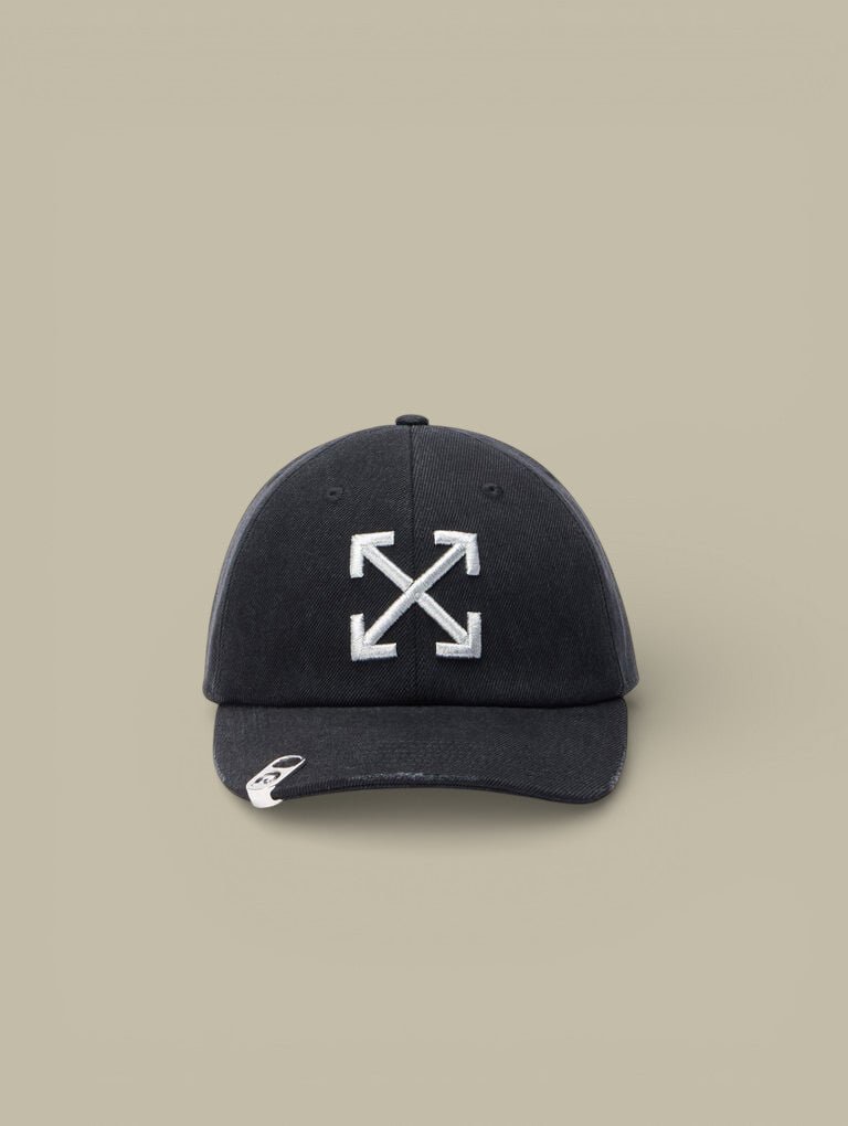 Casquette Off - White DENIM WASHED BASEBALL Noir - casquette