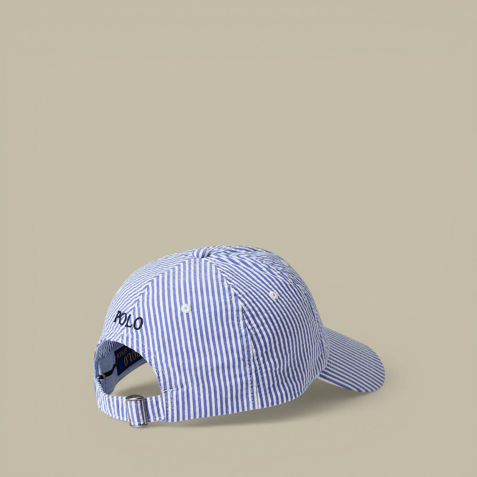 Casquette Ralph Lauren - Seersucker Bleu Ralph Lauren