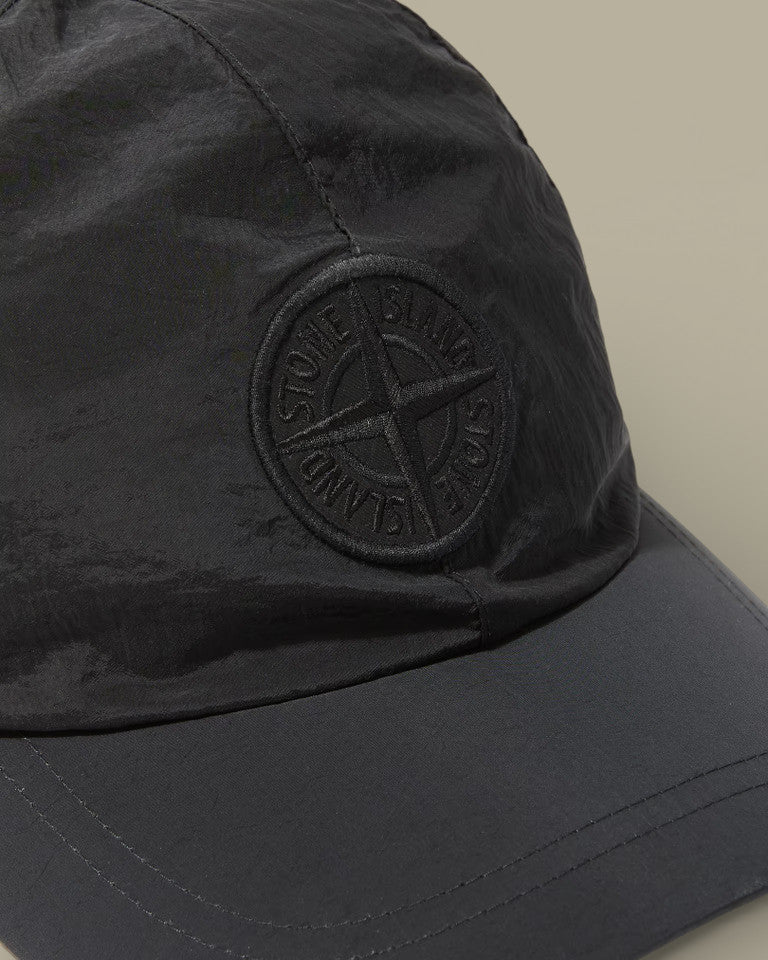 Casquette Stone Island Noir - Nylon Metal - casquette
