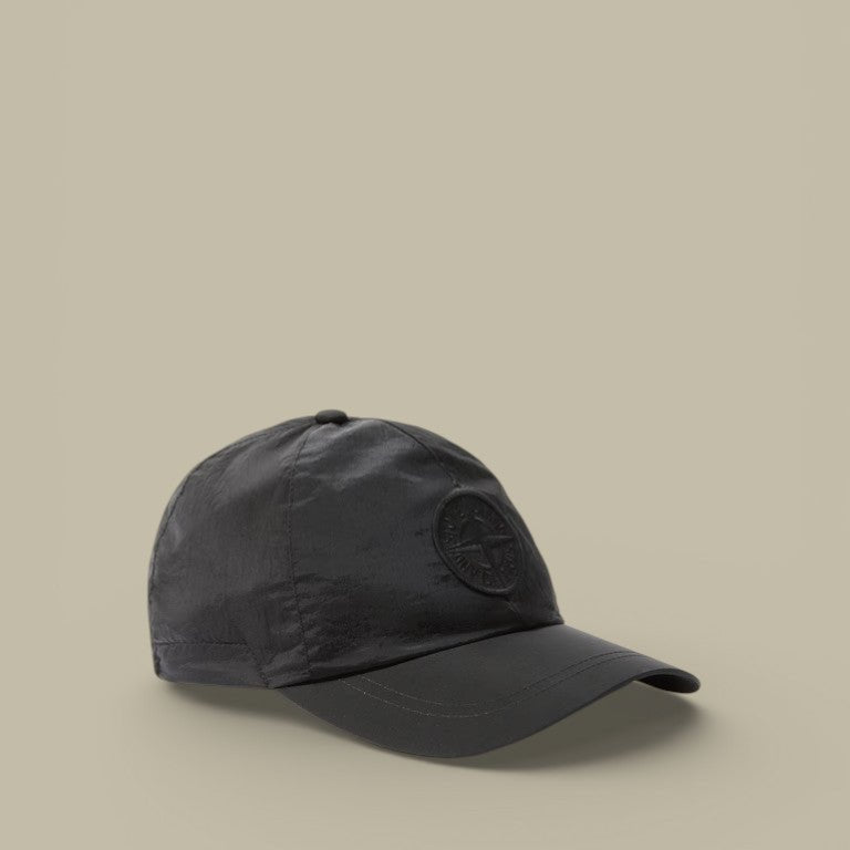 Casquette Stone Island Noir - Nylon Metal - casquette