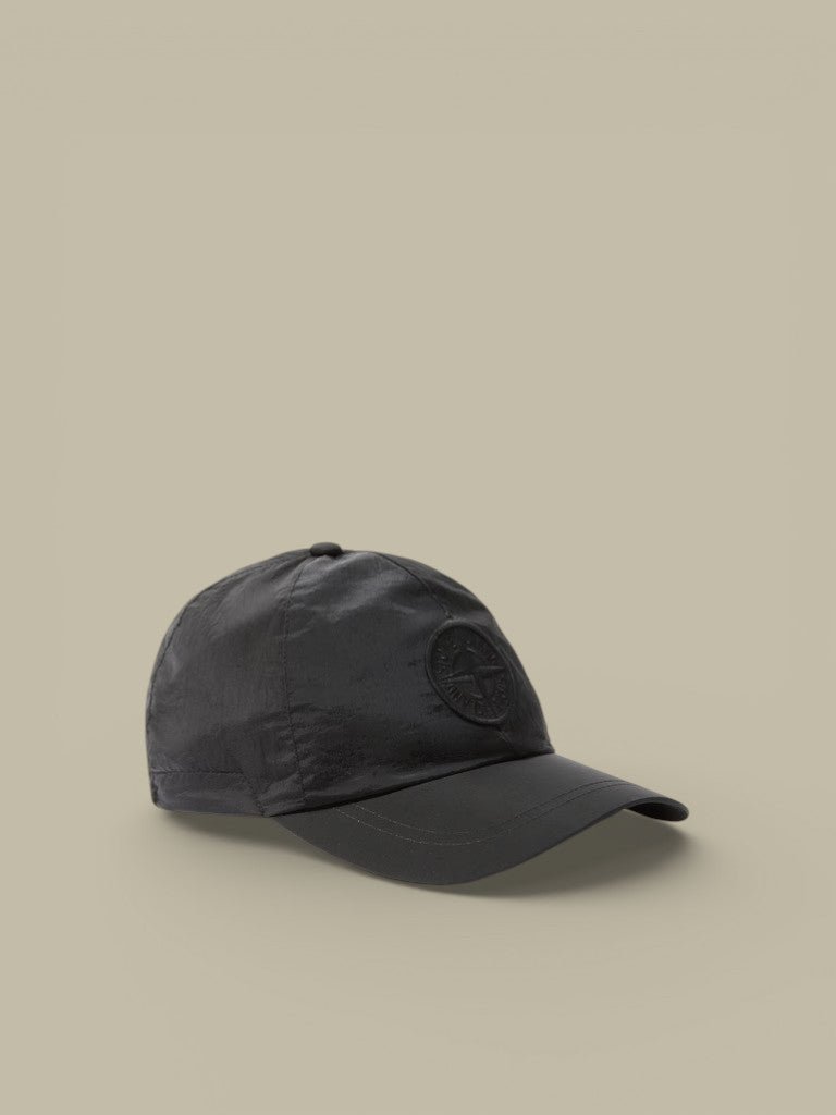 Casquette Stone Island Noir - Nylon Metal - casquette