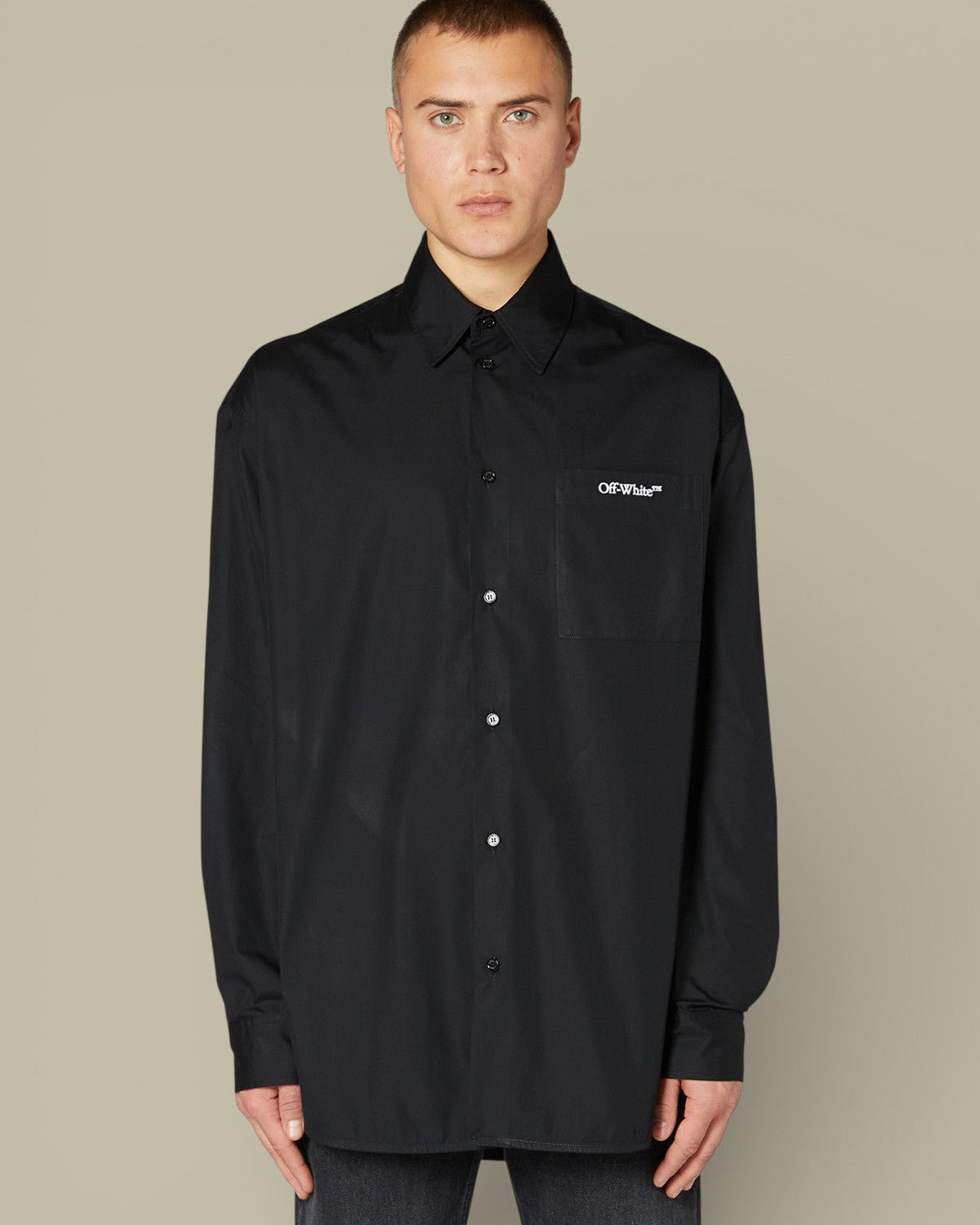 Chemise Off - White Noir - Logo dans le Dos - chemise