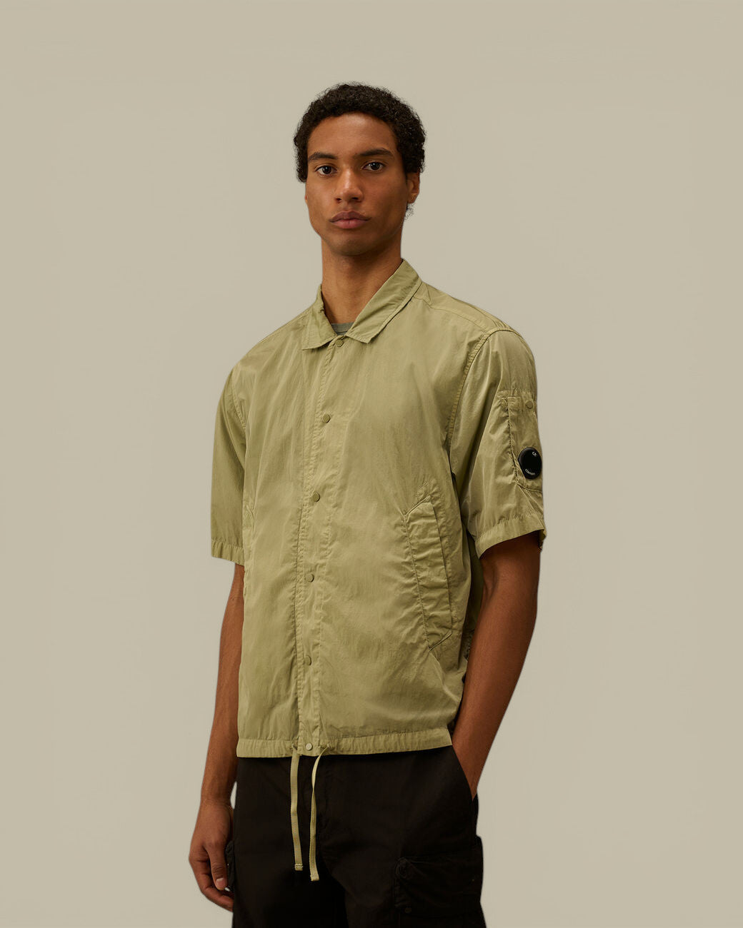 Chemise Manches Courtes C.P. Company Kaki - Chrome-R C.P. Company