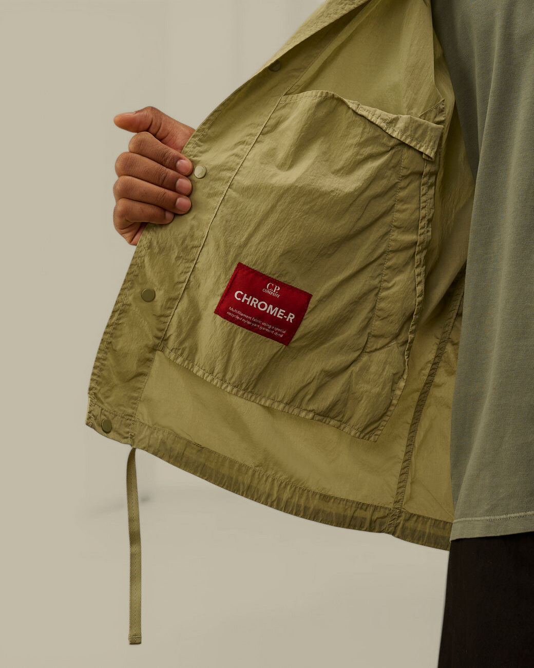 Chemise Manches Courtes C.P. Company Kaki - Chrome-R C.P. Company