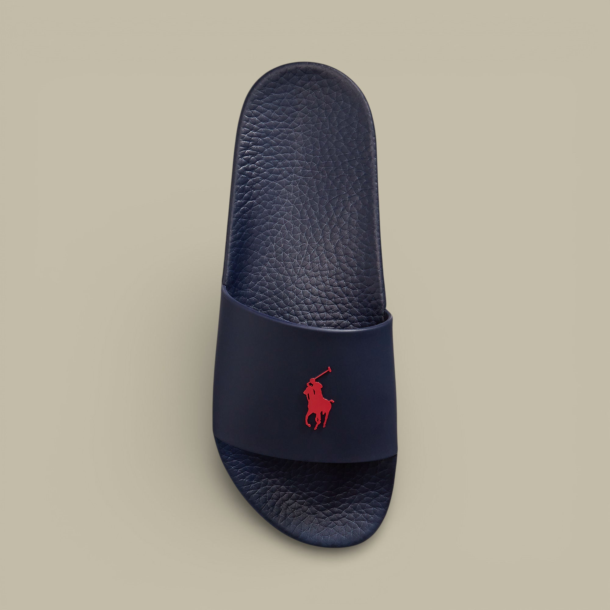 Claquette Ralph lauren Bleu Marine - Logo Rouge - claquette