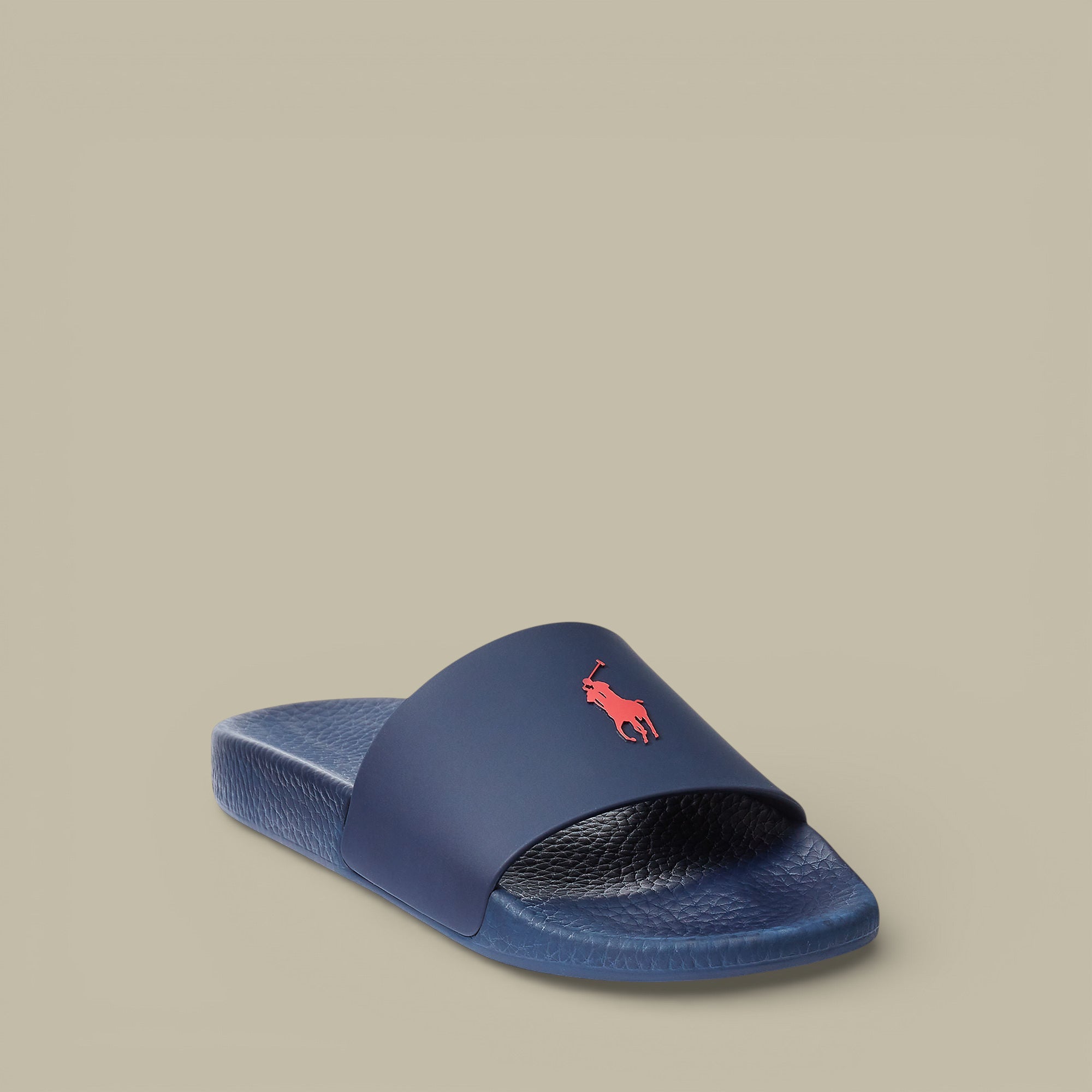 Claquette Ralph lauren Bleu Marine - Logo Rouge - claquette