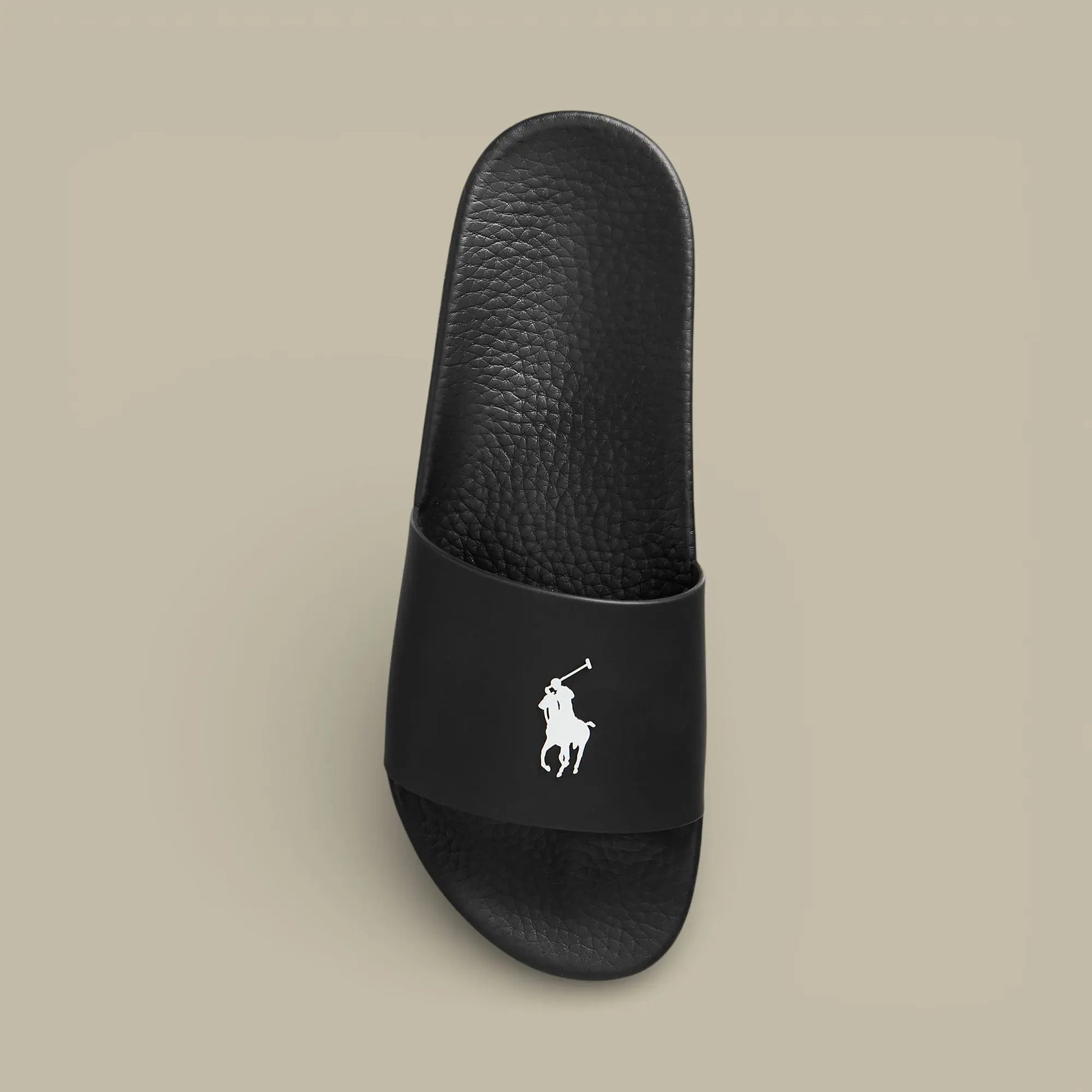 Claquette Ralph Lauren Noir - Logo Blanc - claquette