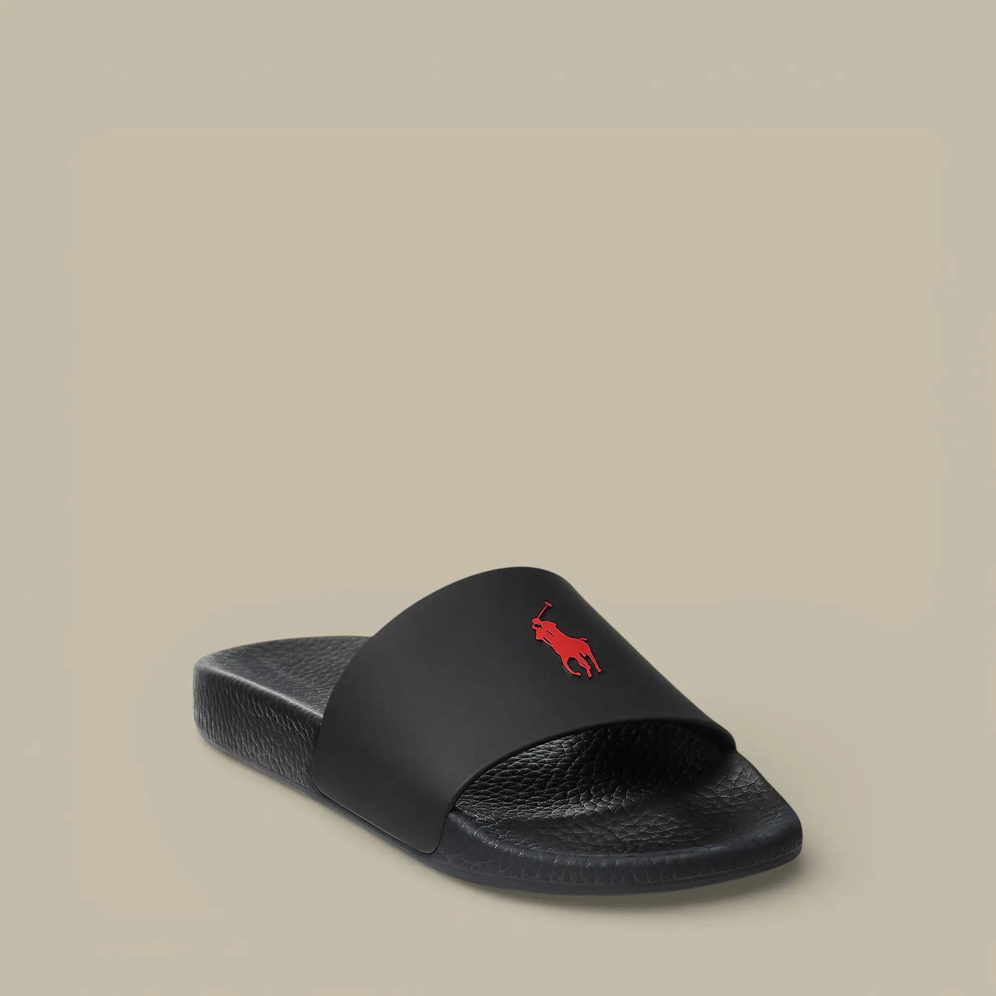 Claquette Ralph lauren Noir - Logo Rouge - claquette