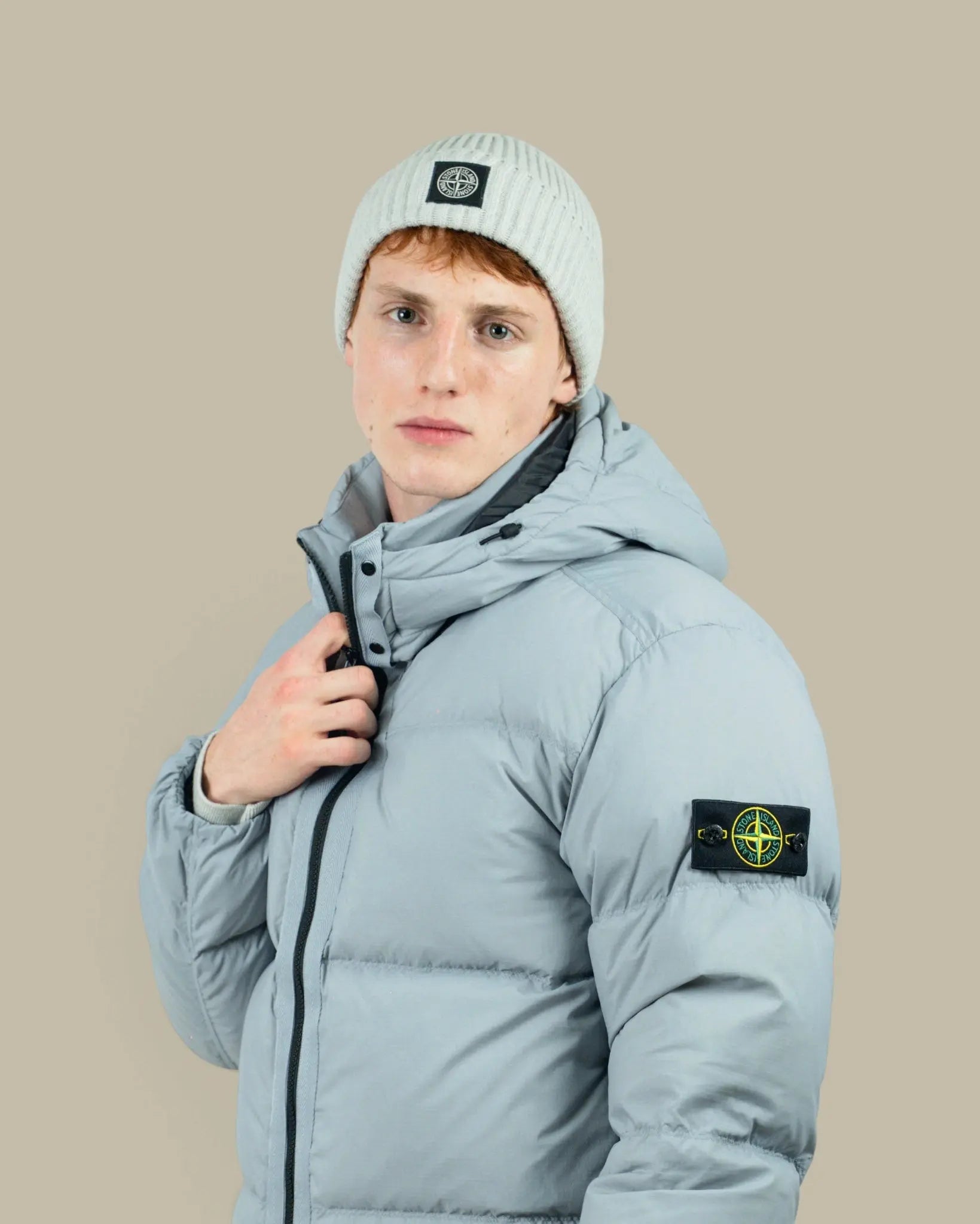 Doudoune à Capuche Stone Island Gris - Ripstop Matt Stone Island