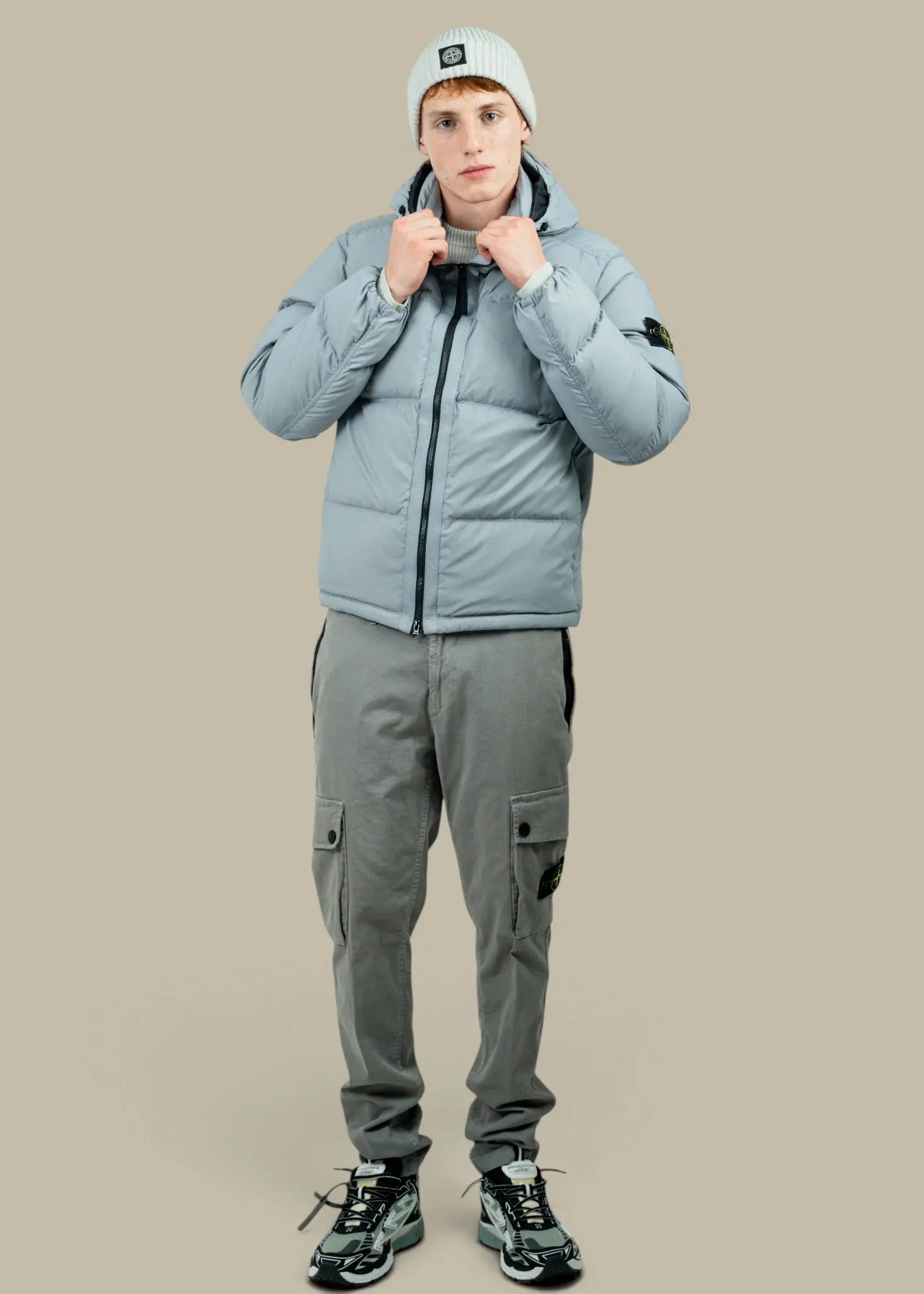 Doudoune à Capuche Stone Island Gris - Ripstop Matt Stone Island