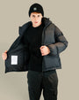 Doudoune à Capuche Stone Island Noir - Ripstop Matt Stone Island