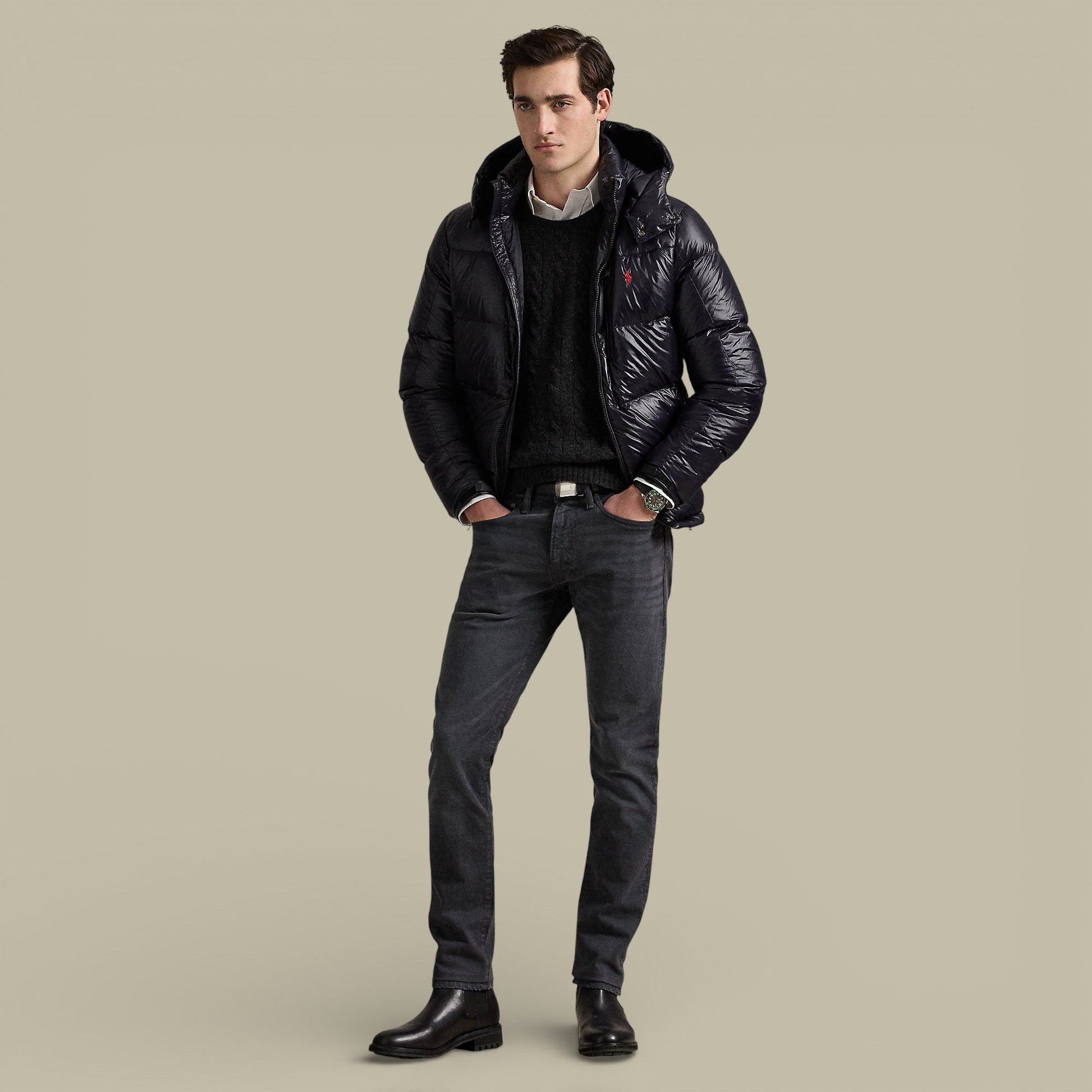 Doudoune Ralph Lauren Noir - Brillante - doudoune