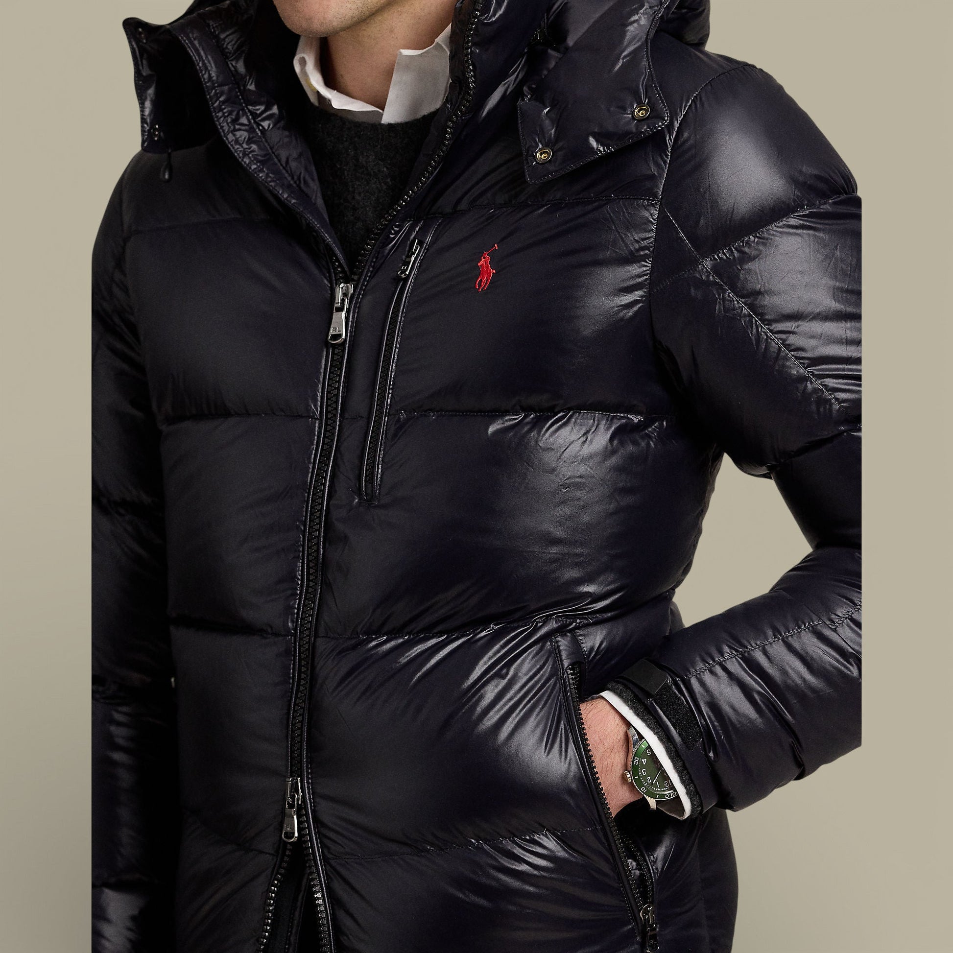 Doudoune Ralph Lauren Noir - Brillante - doudoune