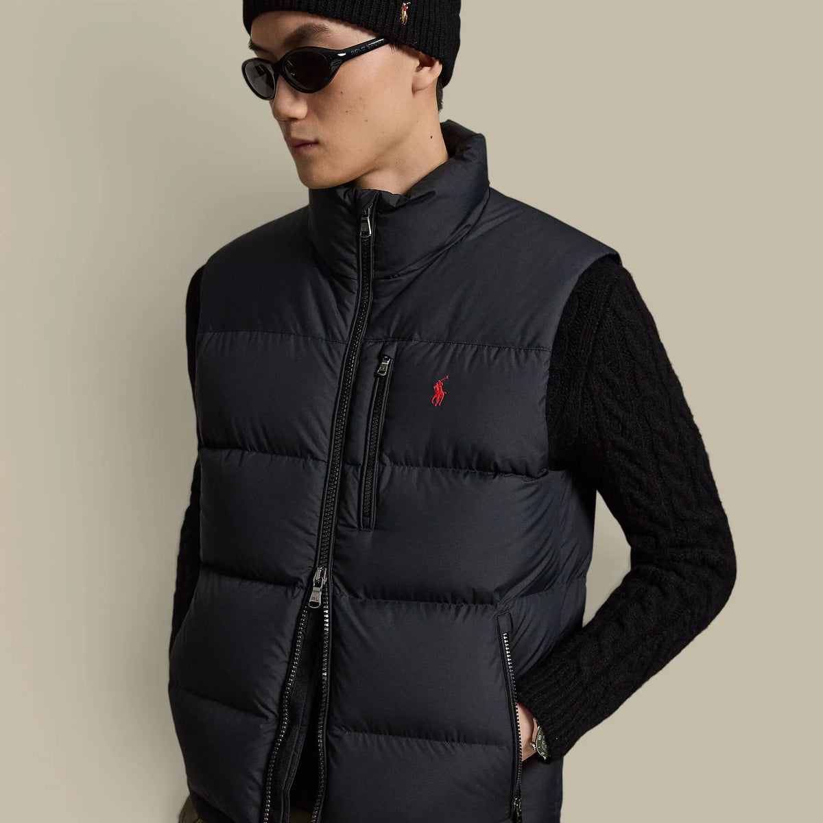 Doudoune Sans Manches Ralph Lauren Noir - Mat Ralph Lauren