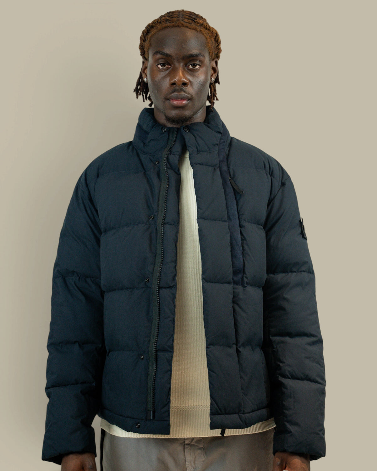 Doudoune Stone Island Bleu Marine - Sans Capuche