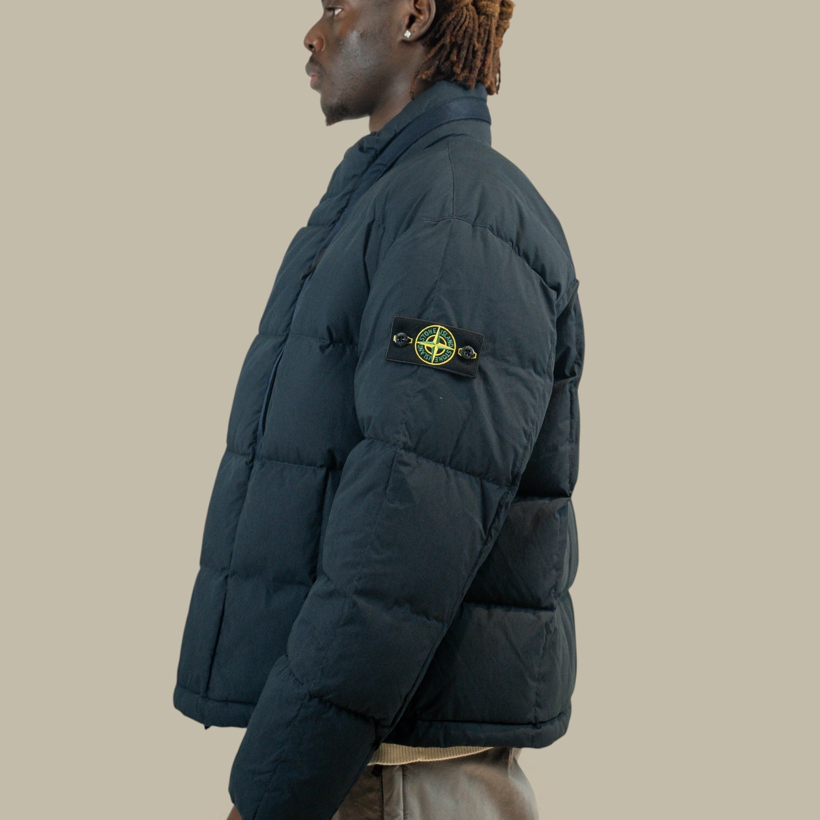 Doudoune Stone Island Bleu Marine - Sans Capuche