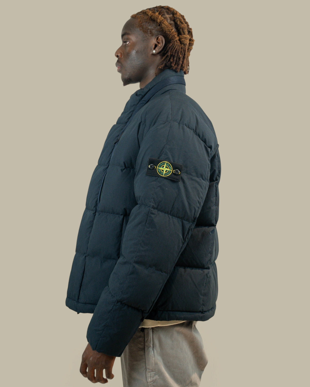 Doudoune Stone Island Bleu Marine - Sans Capuche