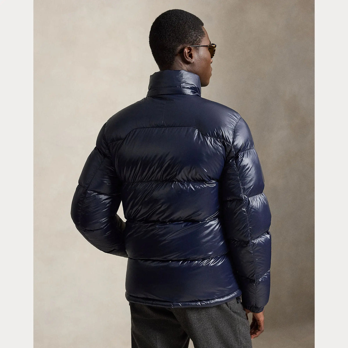 Doudoune Ralph Lauren Bleu Marine - Doudoune Gorham Brillante Ralph Lauren