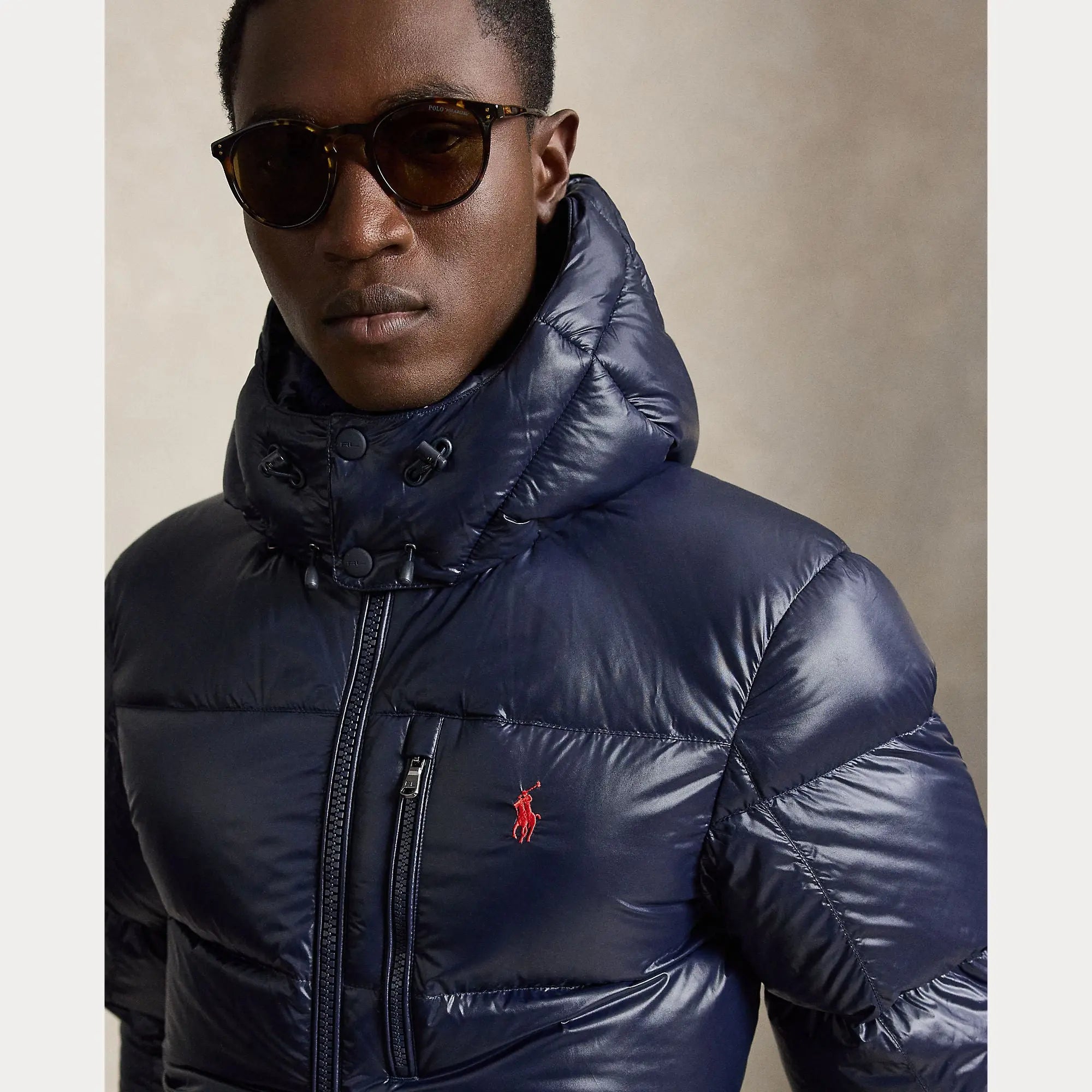 Doudoune Ralph Lauren Bleu Marine - Doudoune Gorham Brillante Ralph Lauren