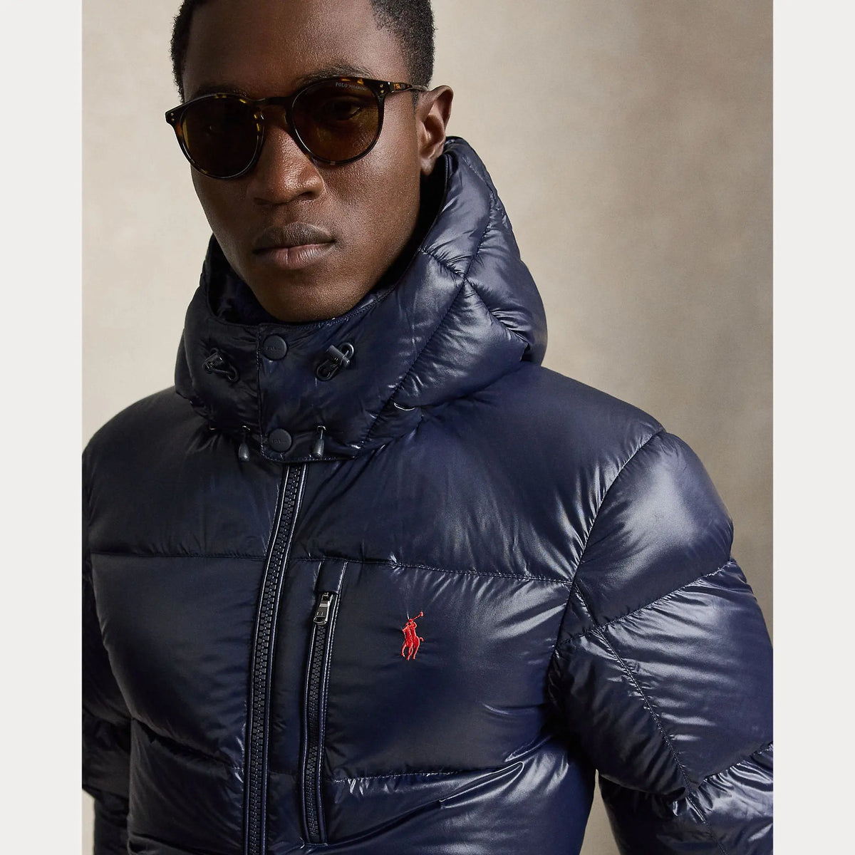 Doudoune Ralph Lauren Bleu Marine - Doudoune Gorham Brillante Ralph Lauren