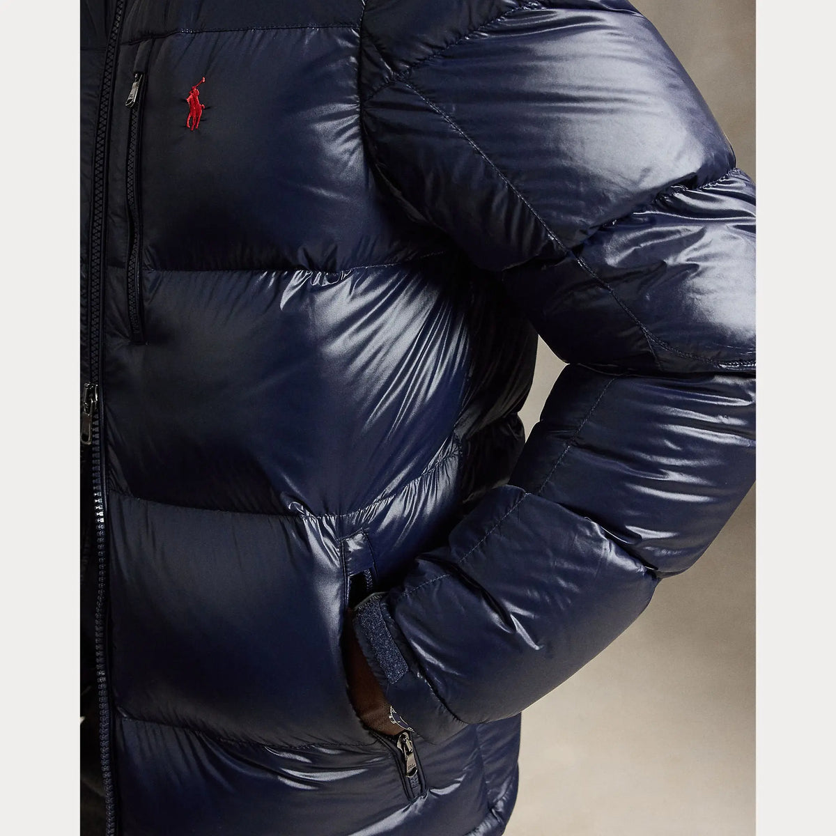 Doudoune Ralph Lauren Bleu Marine - Doudoune Gorham Brillante Ralph Lauren