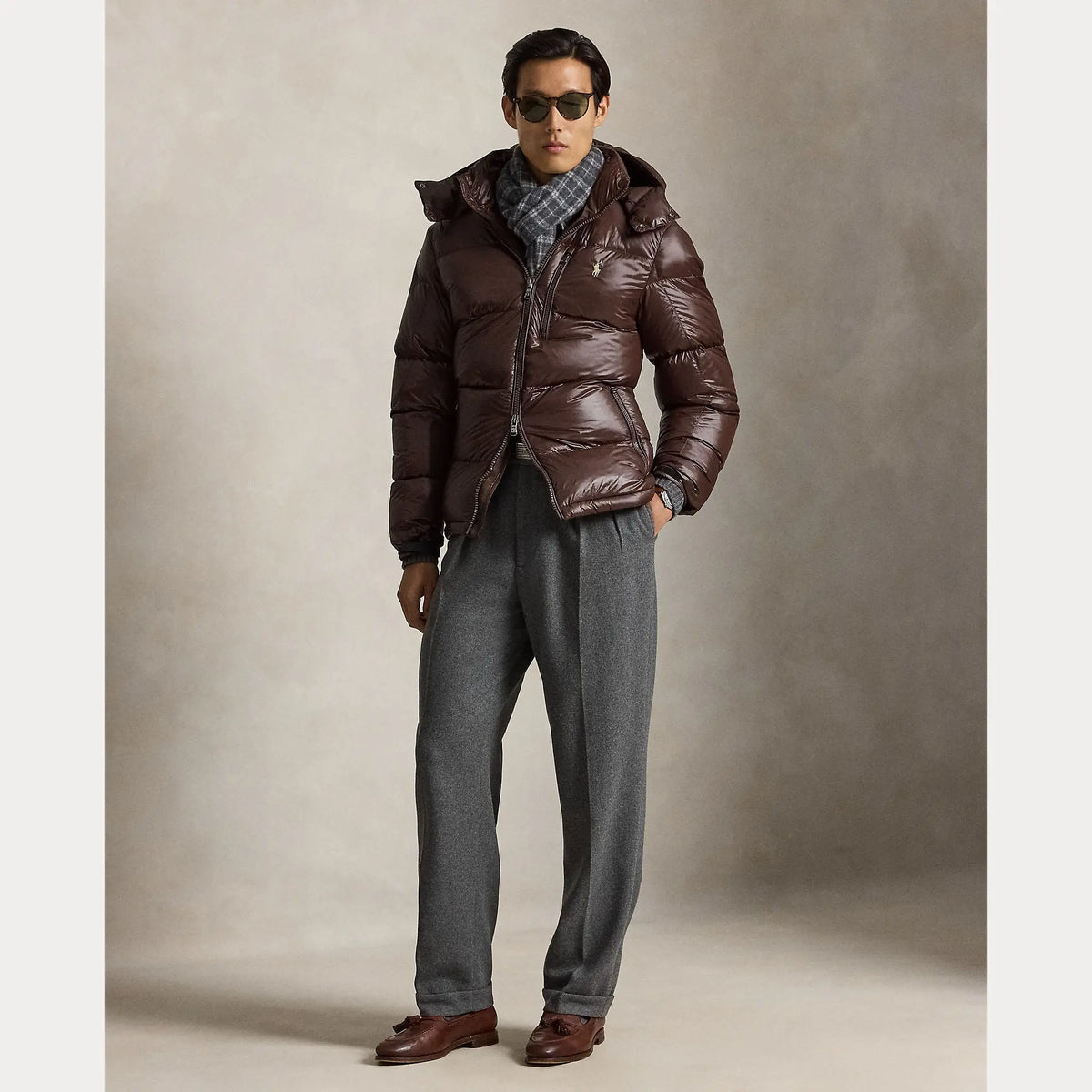 Doudoune Ralph Lauren Marron - Doudoune Gorham Brillante Ralph Lauren