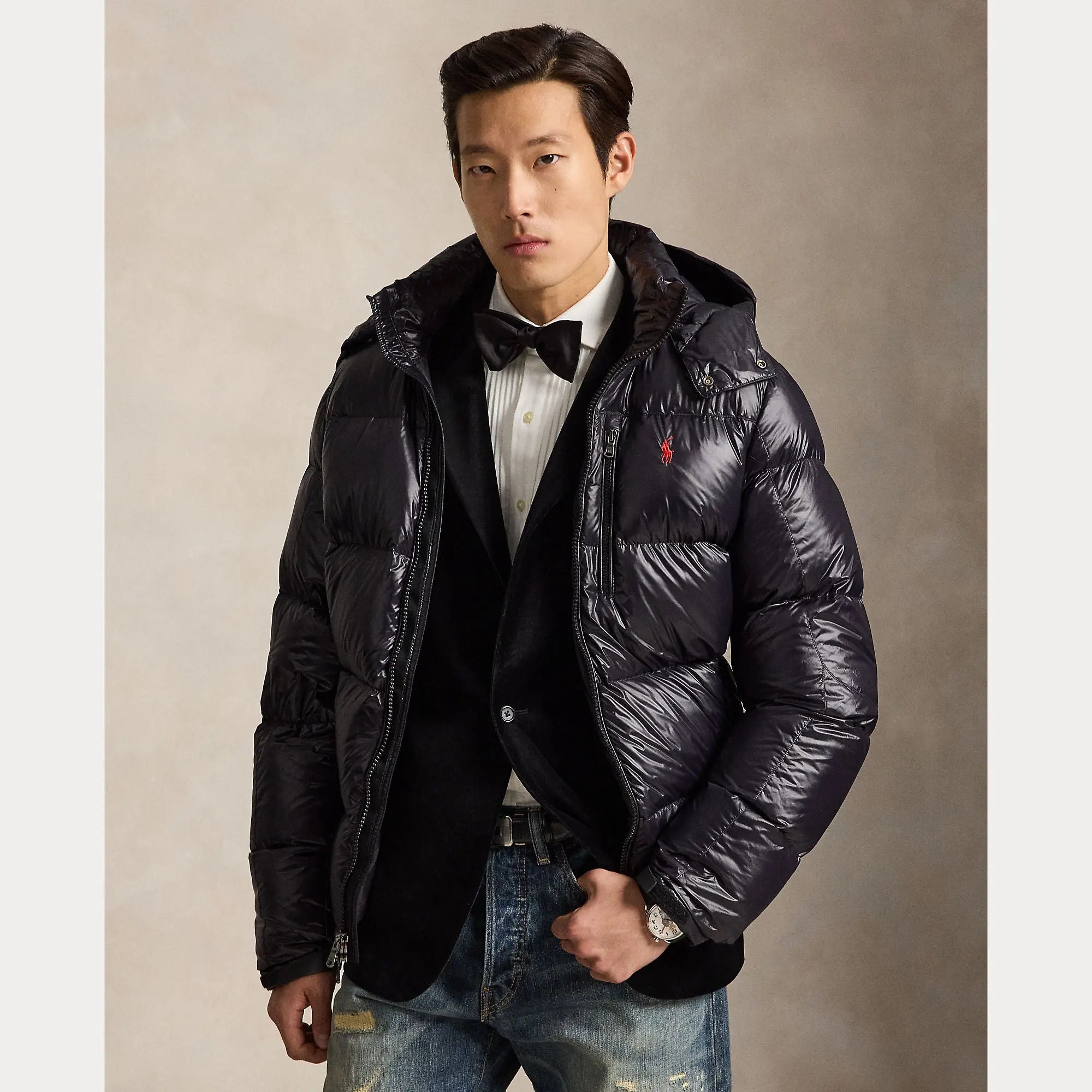 Doudoune Ralph Lauren Noir - Doudoune Gorham Brillante Ralph Lauren