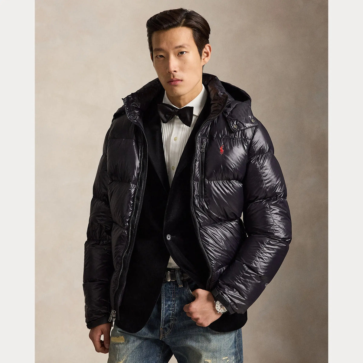 Doudoune Ralph Lauren Noir - Doudoune Gorham Brillante Ralph Lauren