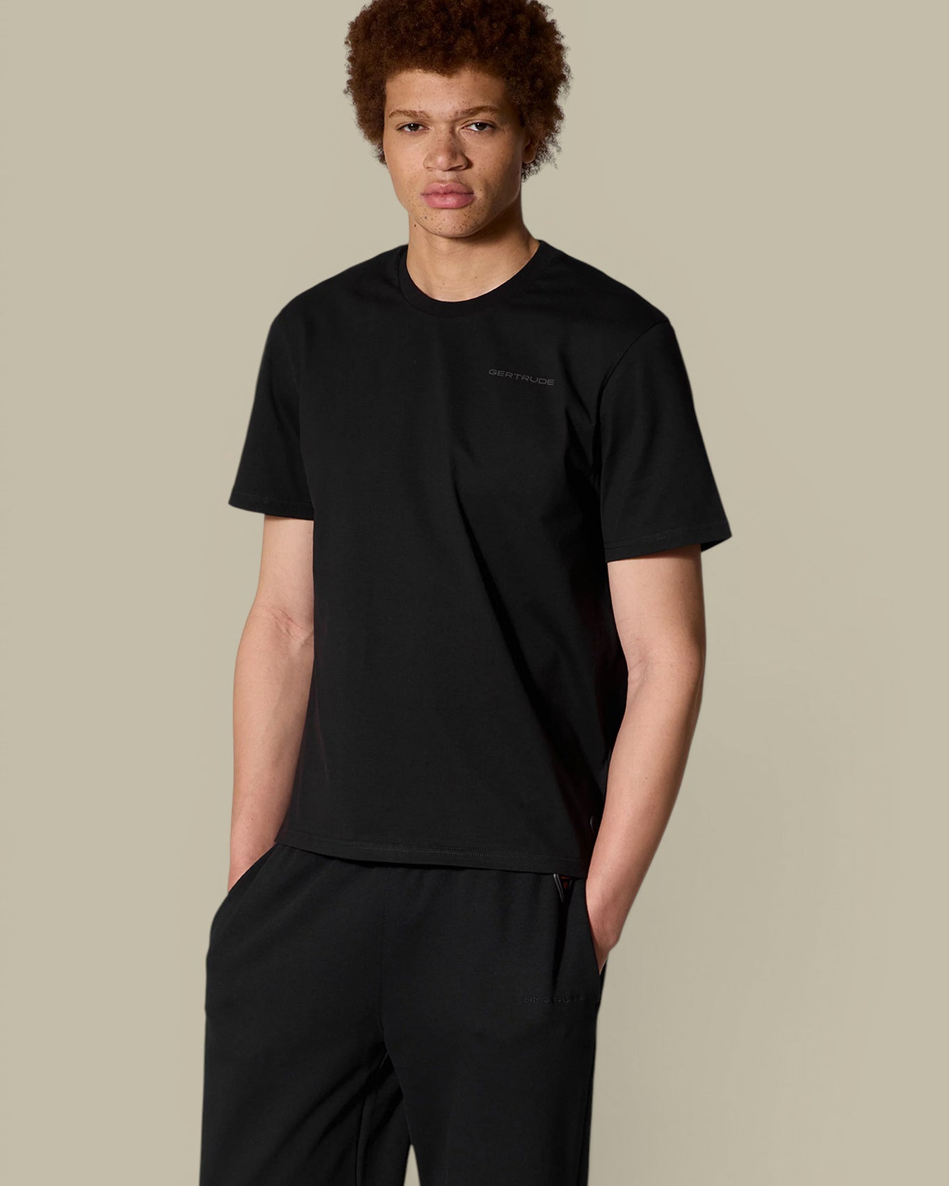 T-Shirt Gertrude Noir et Orange - Leonce Spot Gertrude