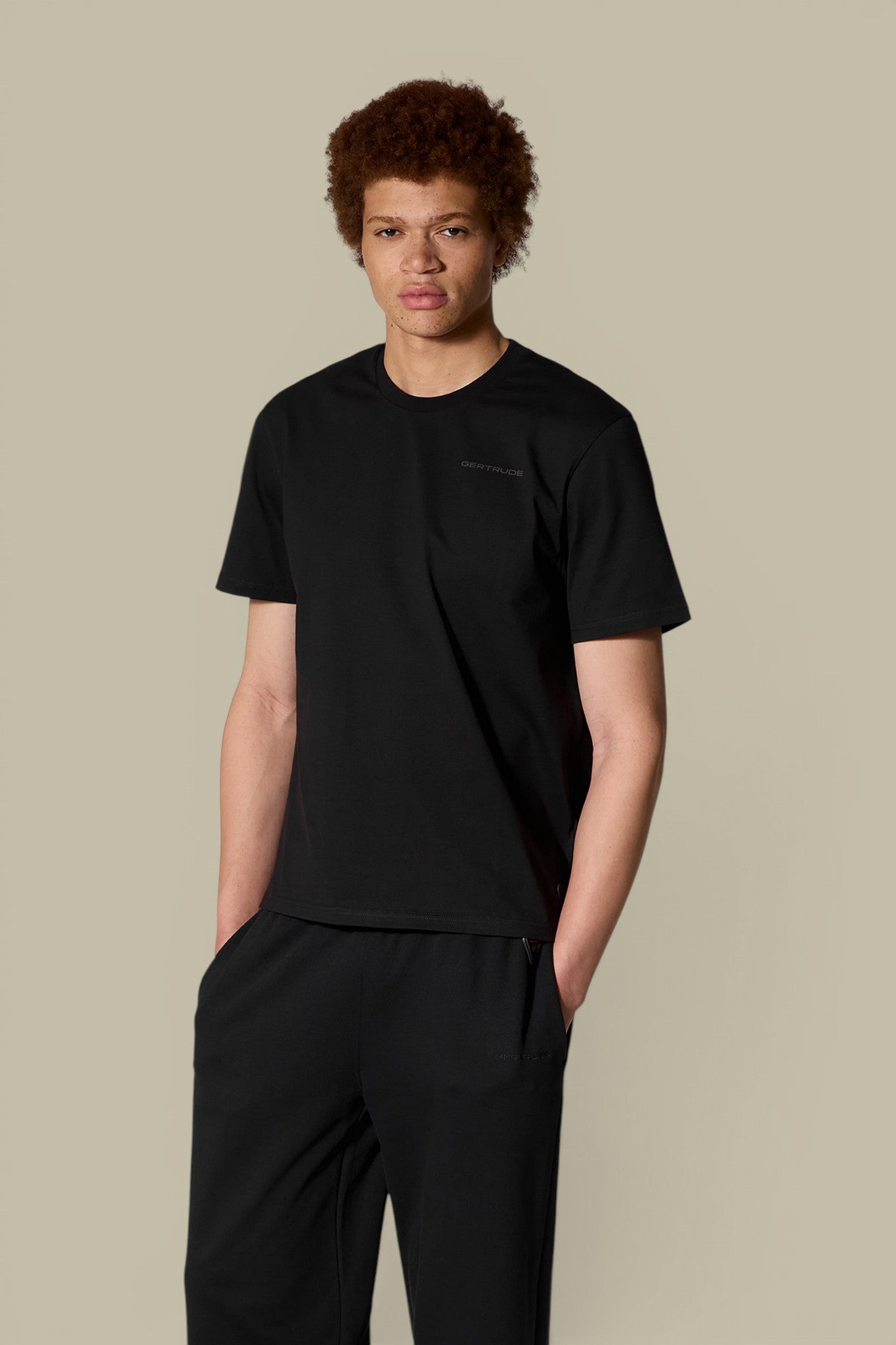 T-Shirt Gertrude Noir et Orange - Leonce Spot Gertrude