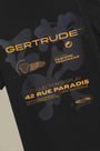 T-Shirt Gertrude Noir et Orange - Leonce Spot Gertrude