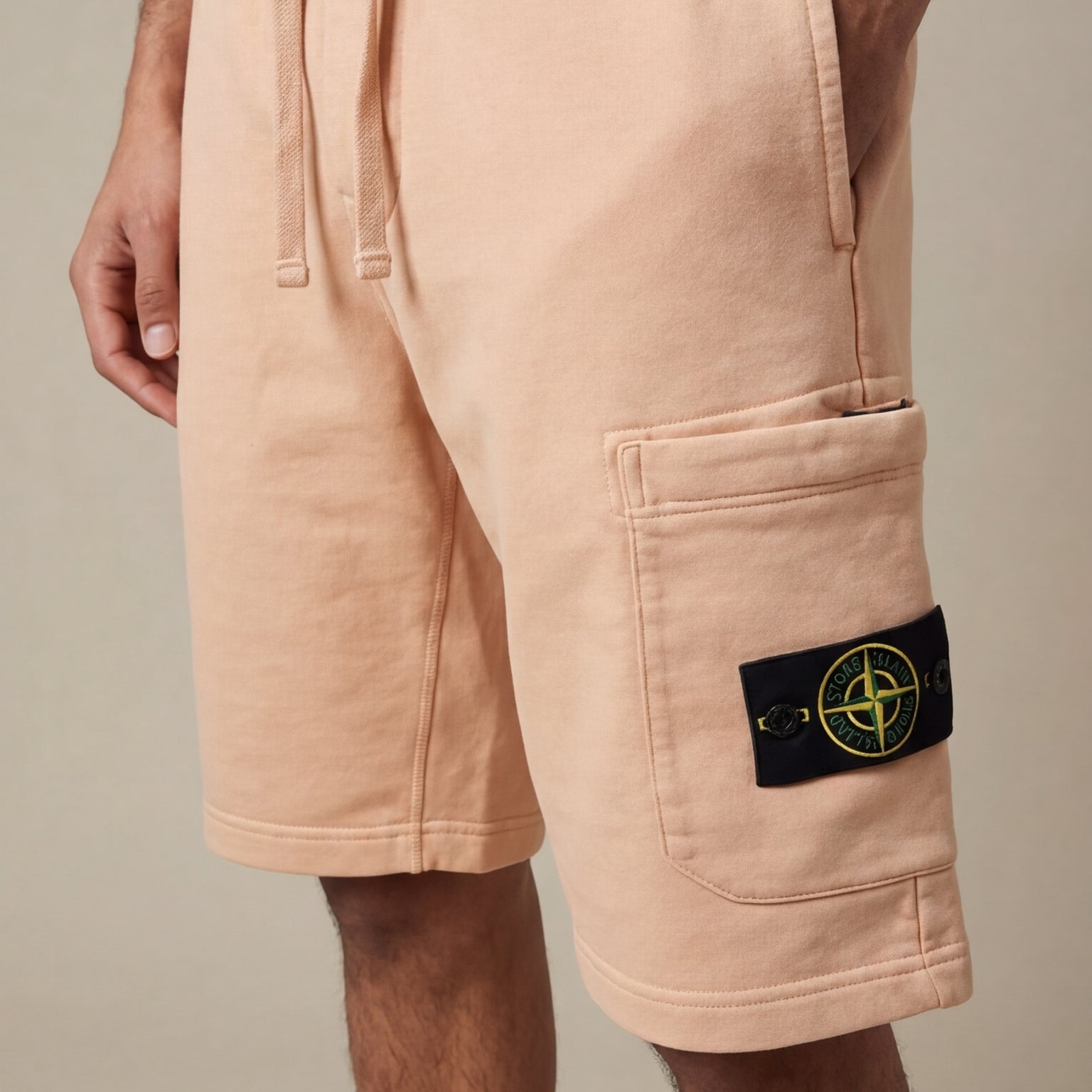 Short Stone Island Rose pâle - Coton Stone Island