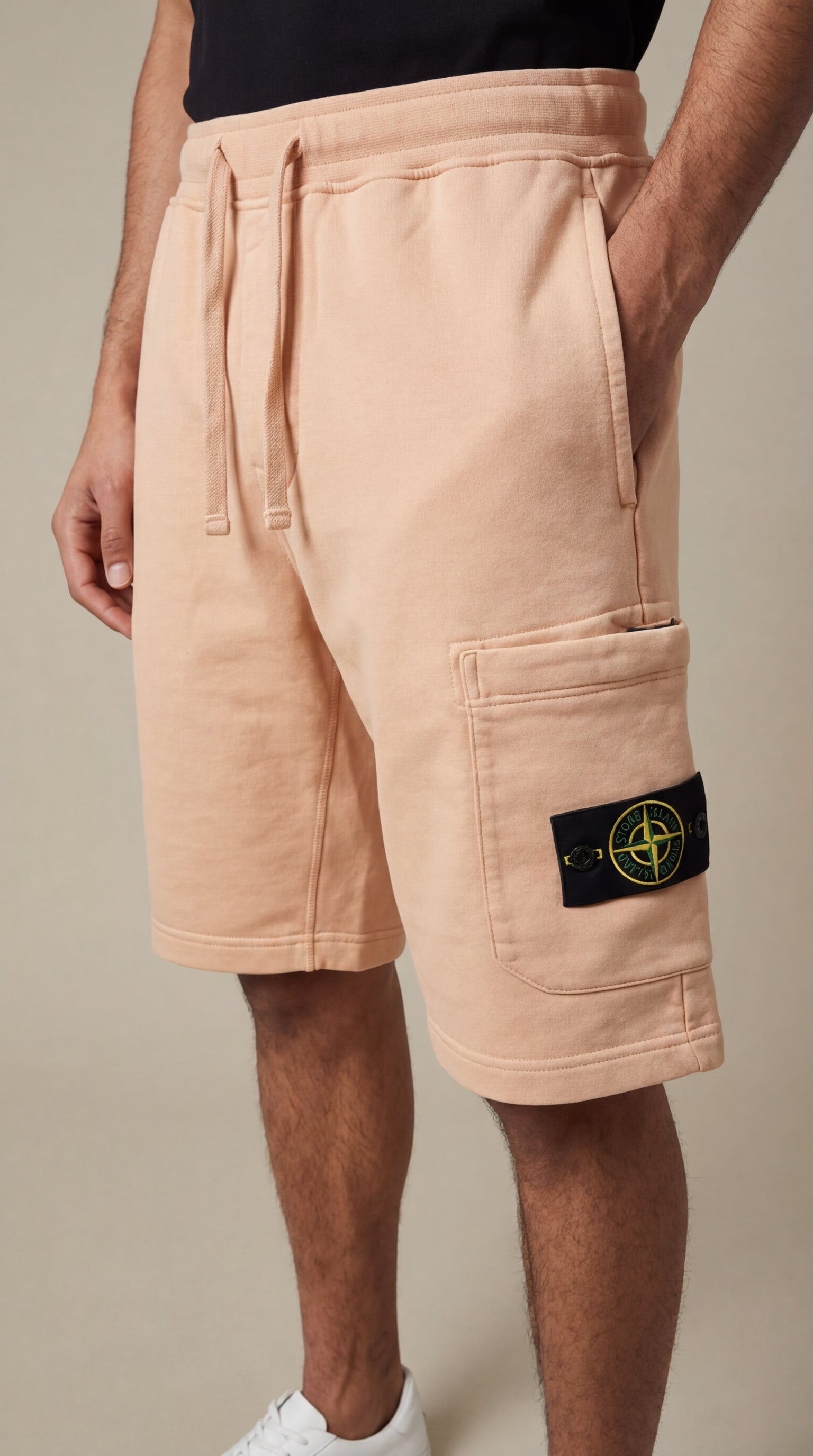 Short Stone Island Rose pâle - Coton Stone Island