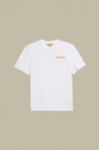 T-Shirt Gertrude Blanc Orange - Leonce Geometry Gertrude