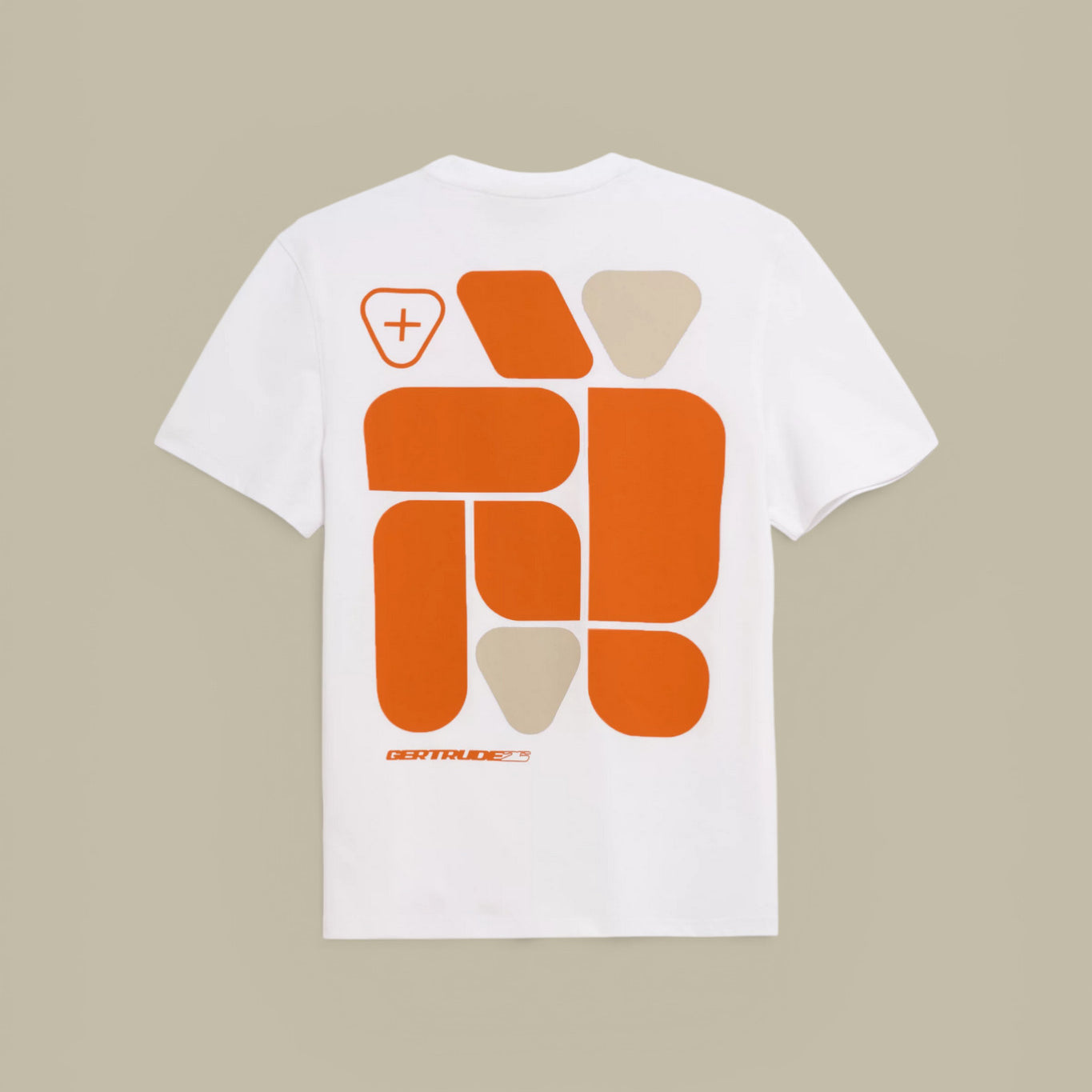 T-Shirt Gertrude Blanc Orange - Leonce Geometry Gertrude