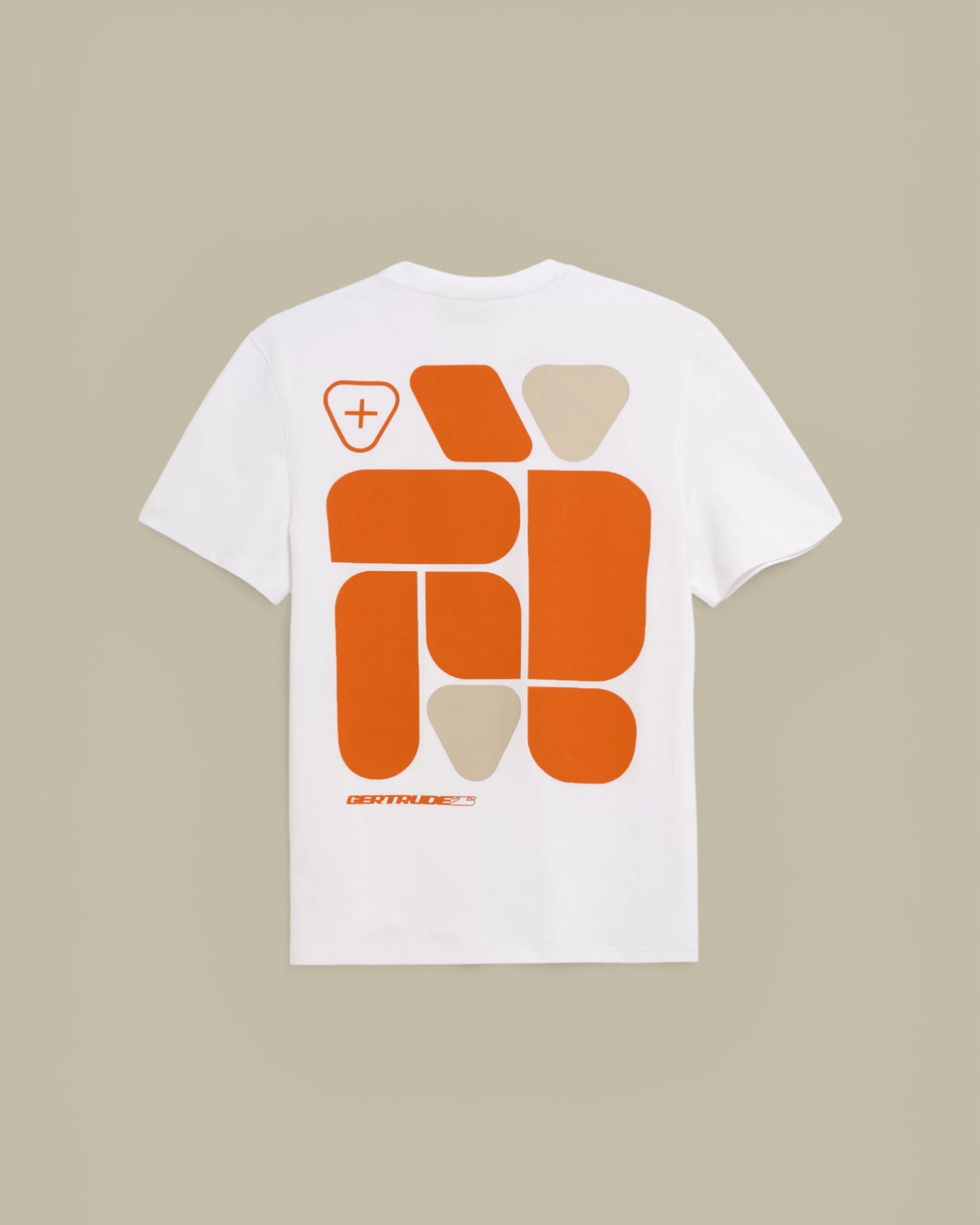 T-Shirt Gertrude Blanc Orange - Leonce Geometry Gertrude