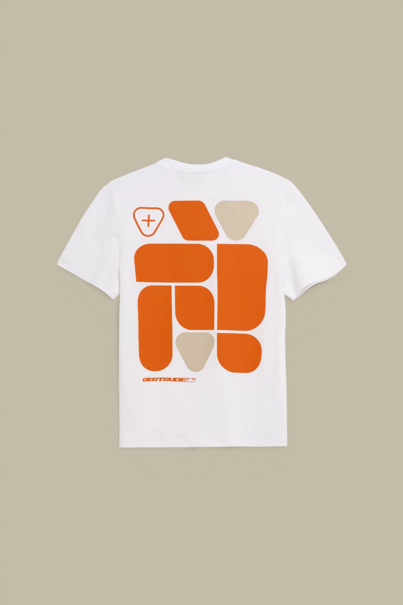 T-Shirt Gertrude Blanc Orange - Leonce Geometry Gertrude