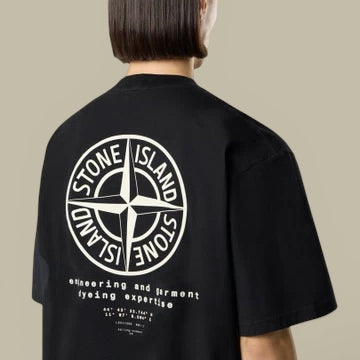 T - Shirt - Stone Island Noir - Compas Dos Stone Island