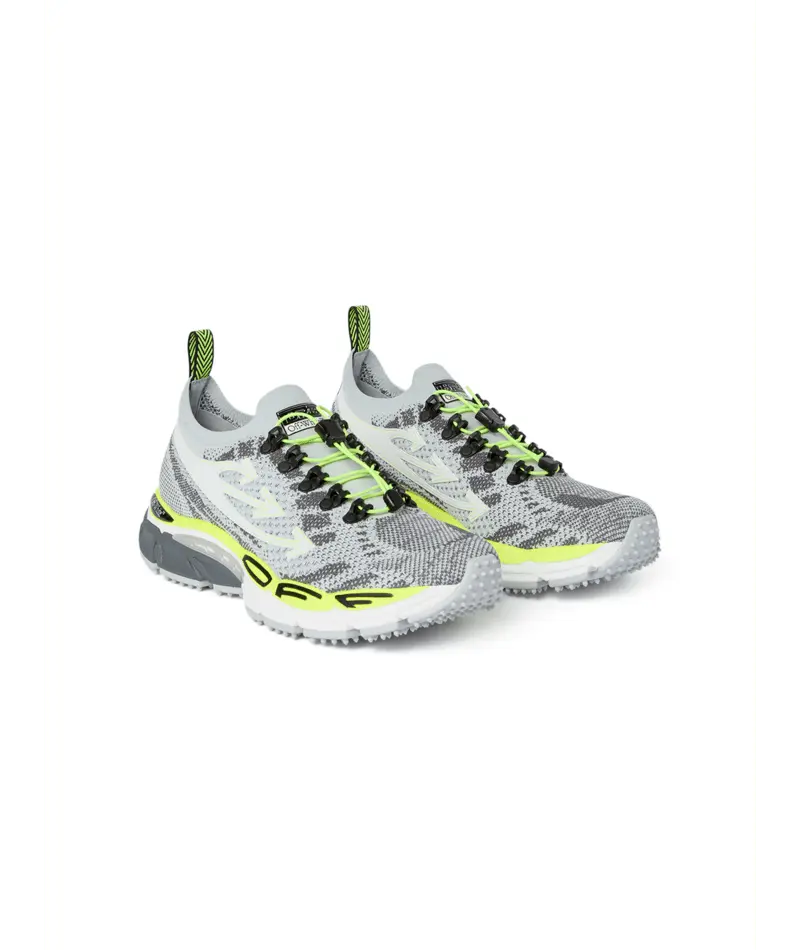 Sneakers Off White Gris Jaune Fluo - M-BE RIGHT BACK KNIT-001 (MENS) Off-White