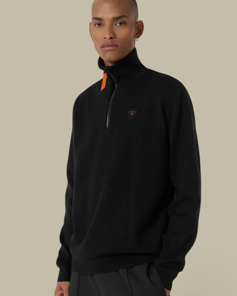 Pull Camionneur Gertrude Noir - Lewis Patch