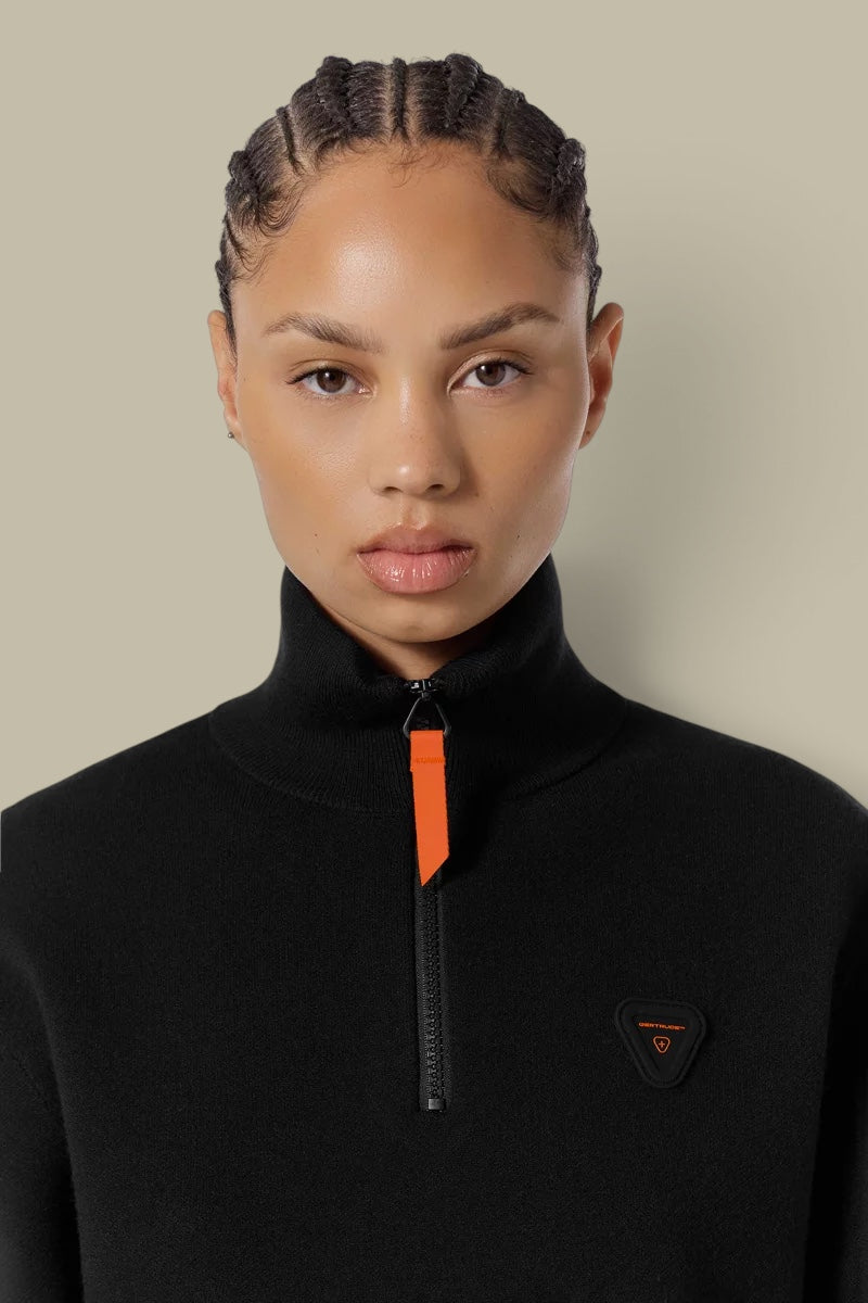 Pull Camionneur Gertrude Noir - Lewis Patch
